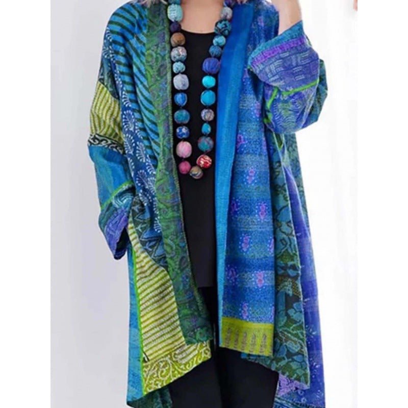 Vintage Cotton Linen Plus Sizes Women Coats