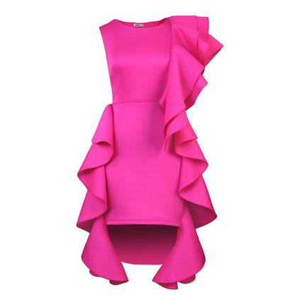 Sexy Ruffled Sleeveless Plus Sizes Bodycon Dresses