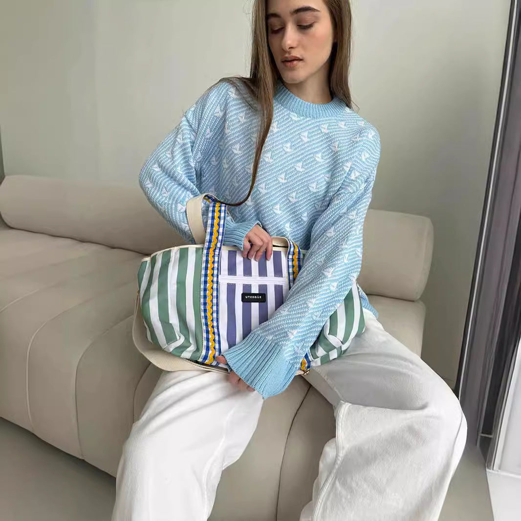 Casual Loose Knitted Pullover Sweaters for Women