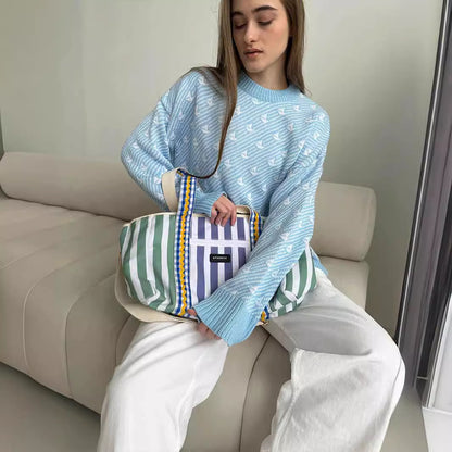 Casual Loose Knitted Pullover Sweaters for Women