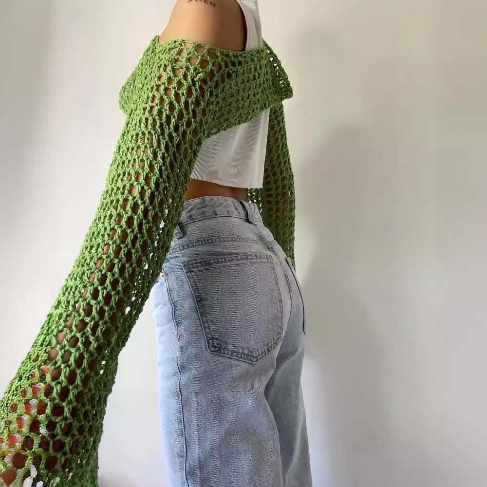 Casual Short Crochet Cover Ups