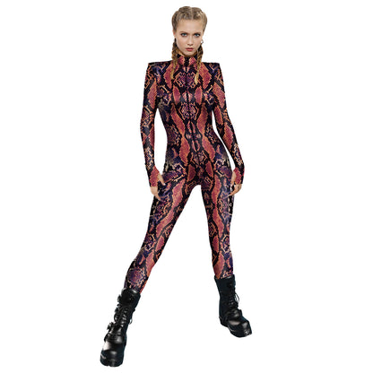 Halloween Skeleton Long Sleeves Jumpsuits Cosplay Costumes