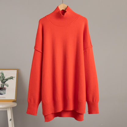 Casual High Neck Pullover Sweaters & Knitted Pants