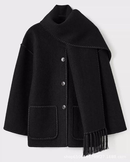 Fashion Women Nylon Coats with Scarves