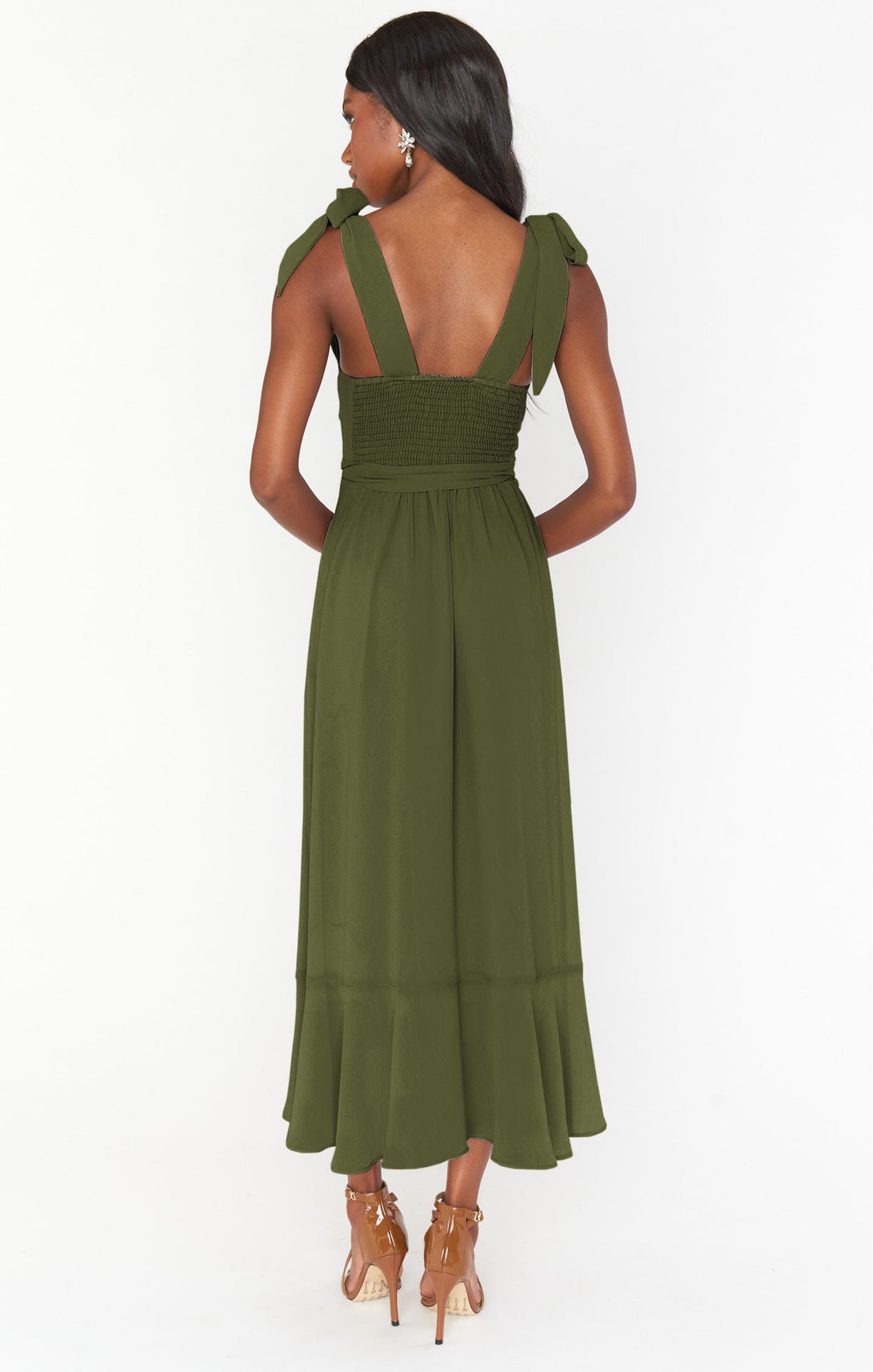 Fashion Summer Split Front Midi Dresses for Women