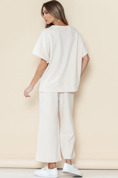 Casual Summer Drawstring Two Pieces Women Suits