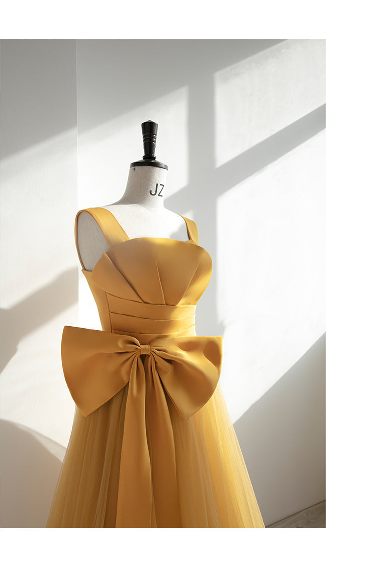 Elegant Long Prom Dresses with Bow