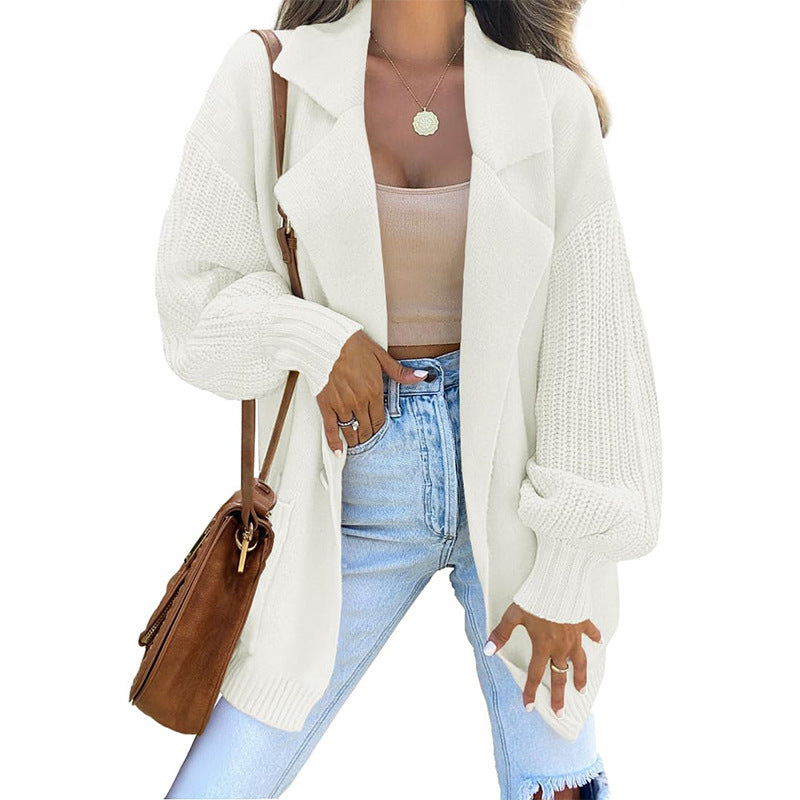 Casual Women Long Sleeves Knitted Coats