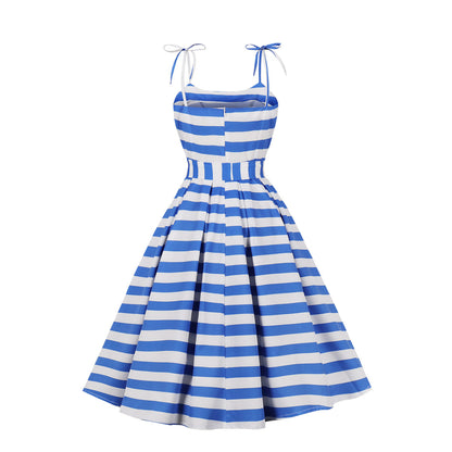 Vintage Sweet Bow Spaghetti Straps Dresses