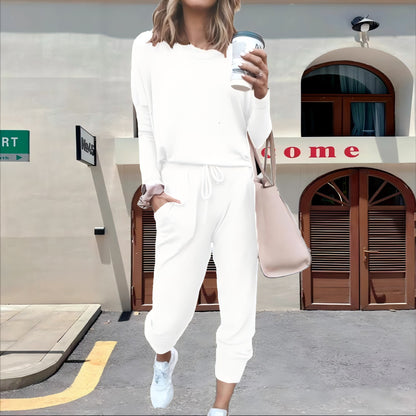 Casual Fall Long Sleeves Blouses and Pants