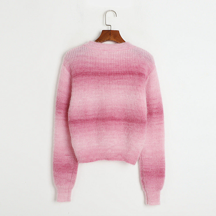 Fashion Lovely 3D Floral Design Short Knitted Sweaters