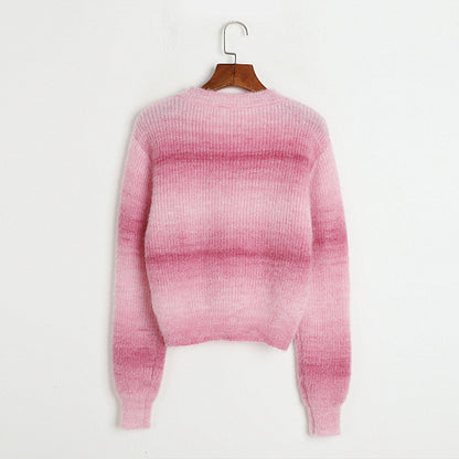 Fashion Lovely 3D Floral Design Short Knitted Sweaters