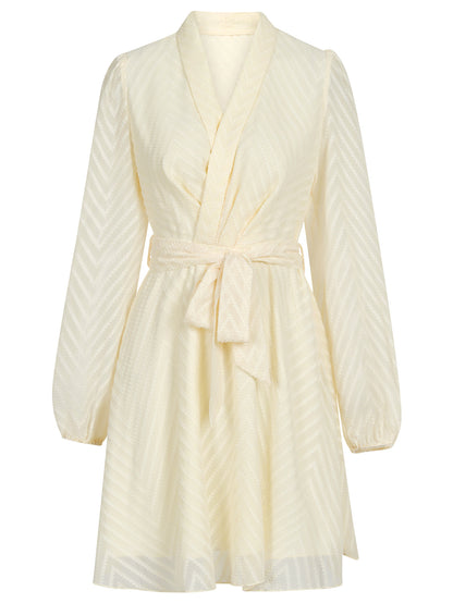 Fashion V Neck Long Sleeves Short Dresses