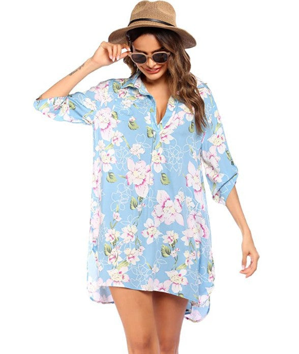 Summer Beach Chiffon Bikini Shirts
