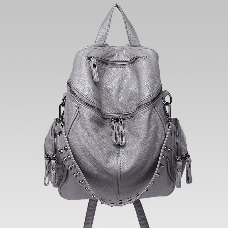 Fashion Rivet Large Storage PU Backpacks