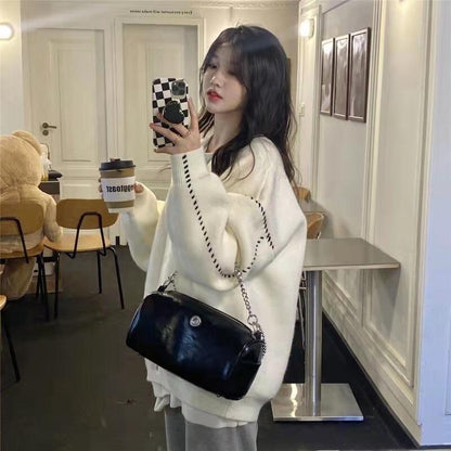 Casual V Neck Chich Knitted Cardigan Sweaters