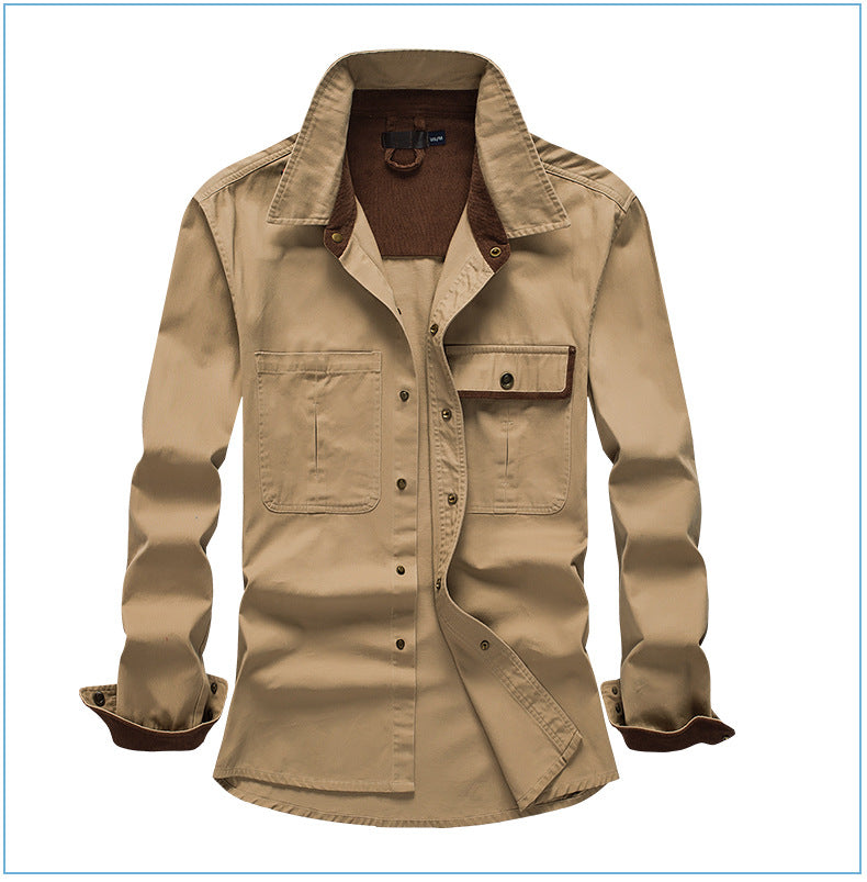 Casual Cotton Plus Sizes Long Sleeves Shirts for Men