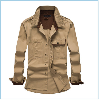 Casual Cotton Plus Sizes Long Sleeves Shirts for Men