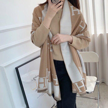 H Letter Winter Scarves