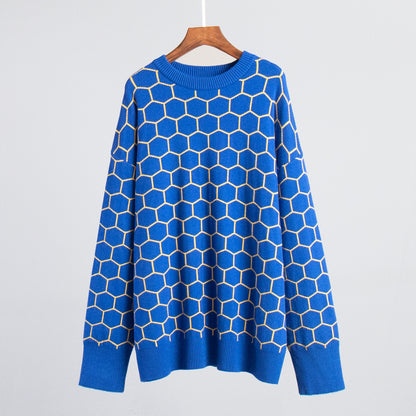 Designed Round Neck Knitted Sweaters