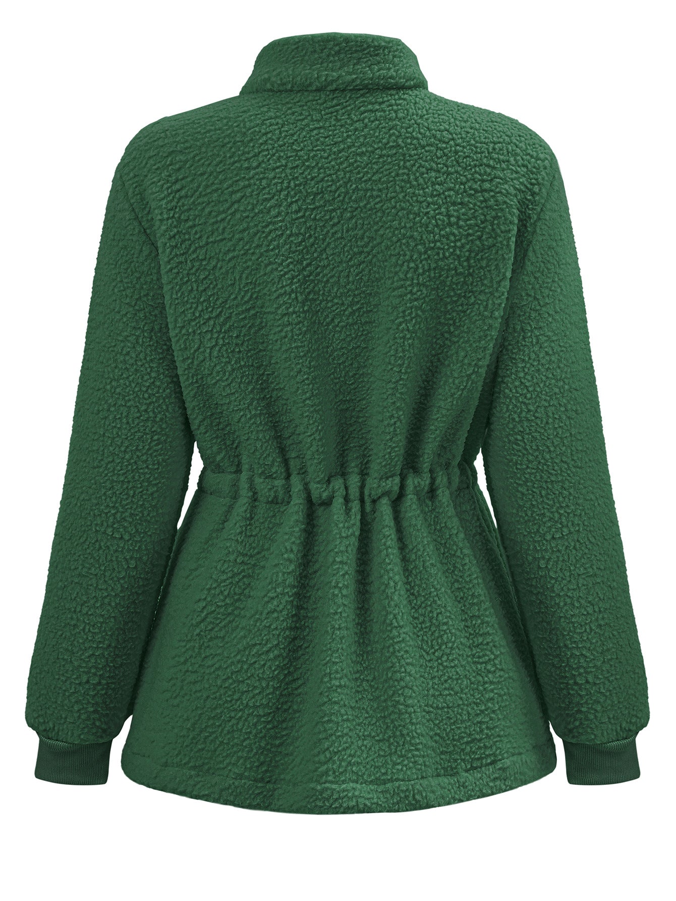 Casual Stand Collar Long Sleeves Velvet Coats