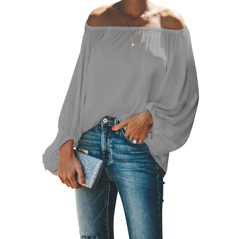 Casual Off The Shoulder Long Sleeves Blouses Shirts