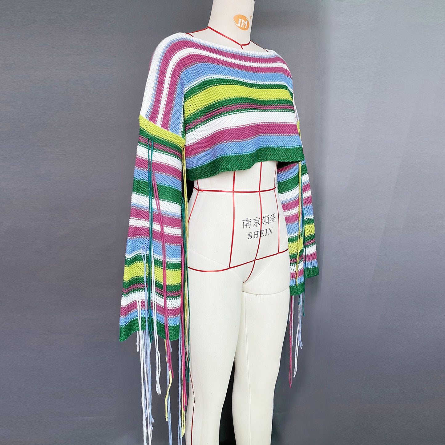 Casual Rainbow Tassels Loose Sweaters