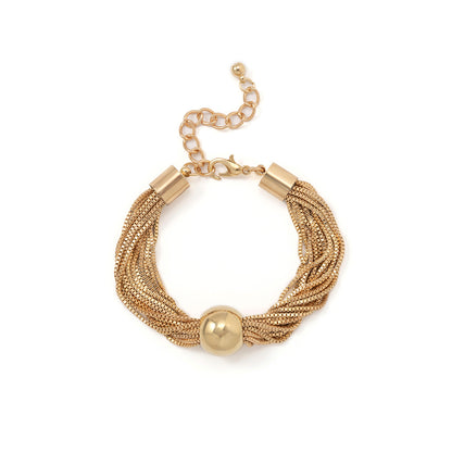 Punk Style Multi Chains Designed Geometry Bracelets