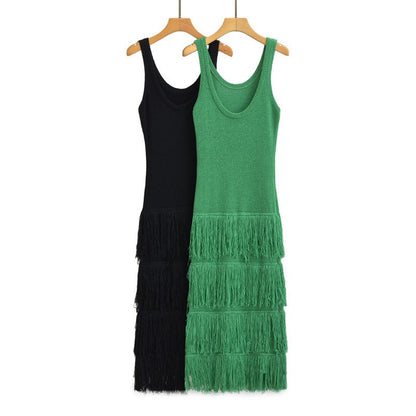 Summer Tassels Sexy Spaghetti Straps Dresses