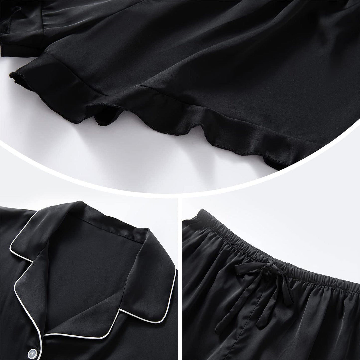 Casual Satin Summer Pajamas Suits for Women