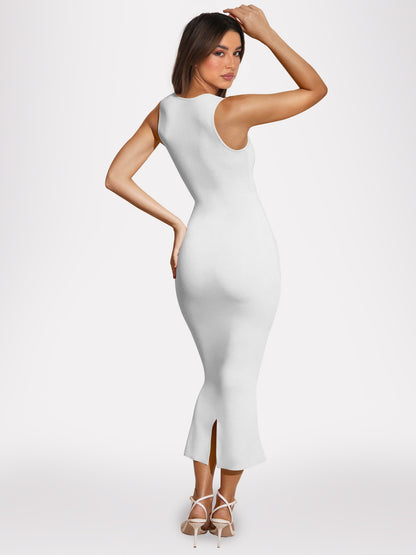 Sexy Split Front Knitted Long Sheath Dresses