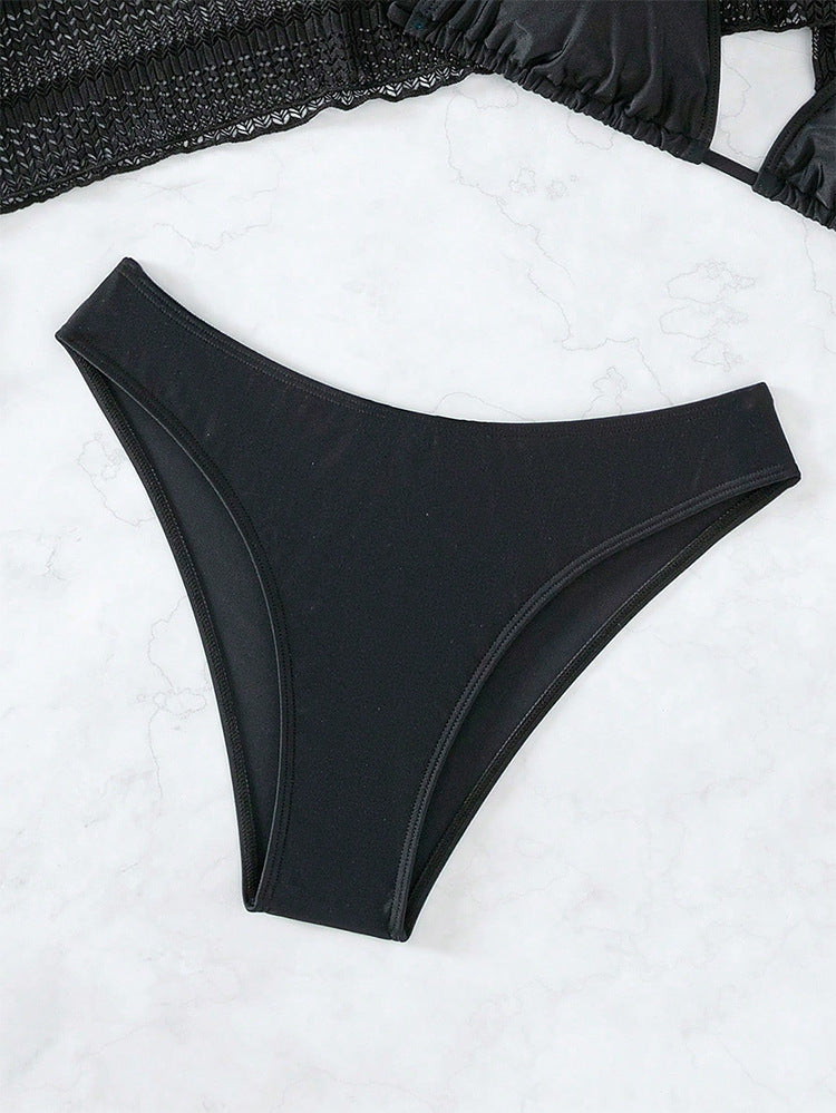 Casual 3pcs Black Bikini Swimsuits