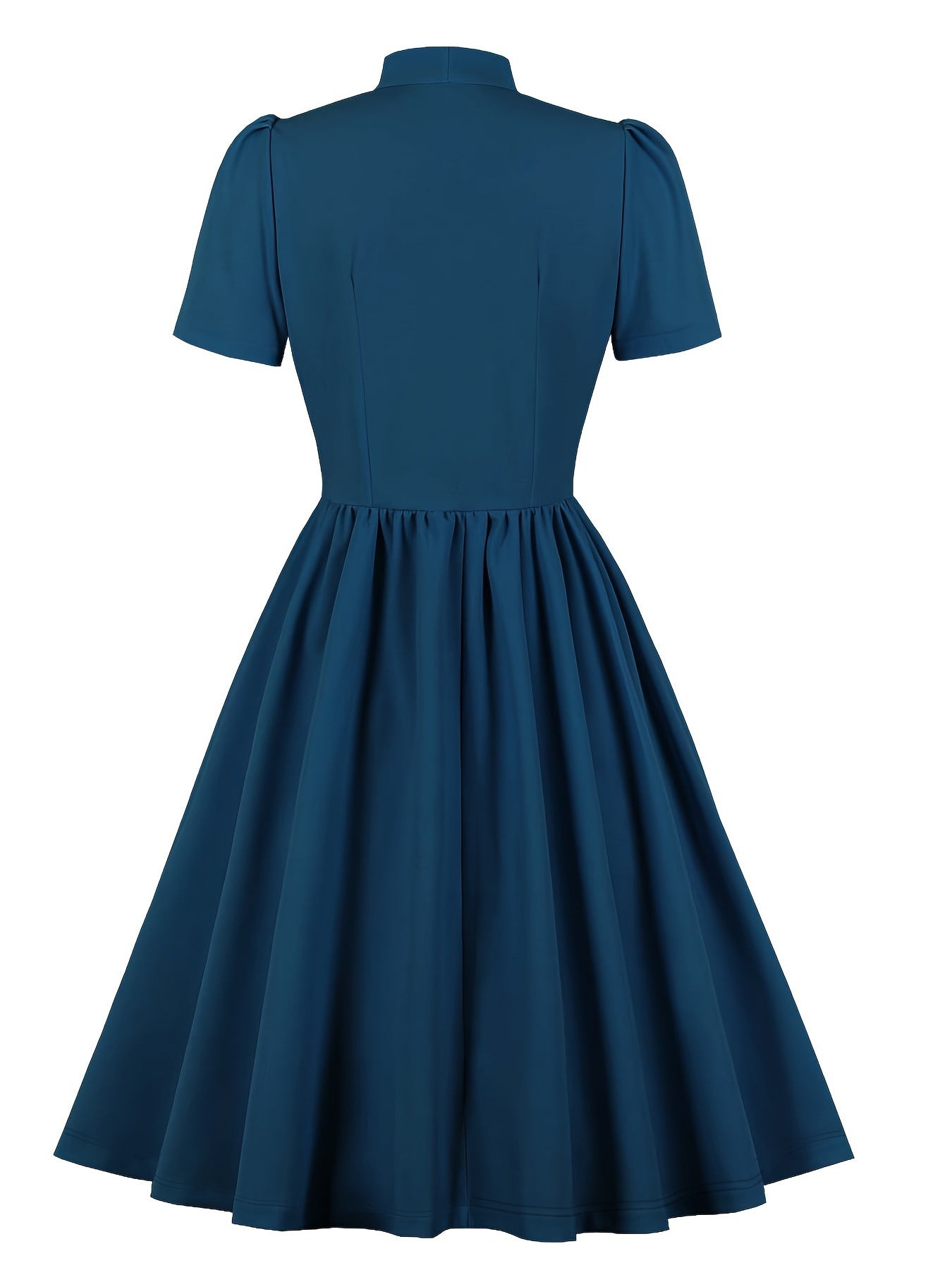 Classy Vintage A Line Women Dresses with Neck Bow