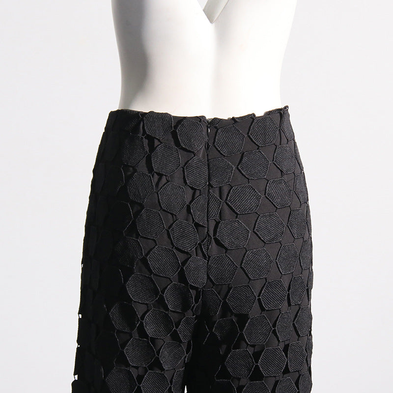 Designed Fashion Round Shaped Wide Legs Pants