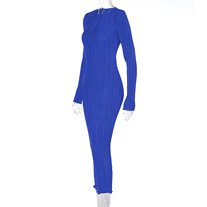 Fashion Round Neck Long Sleeves Dresses