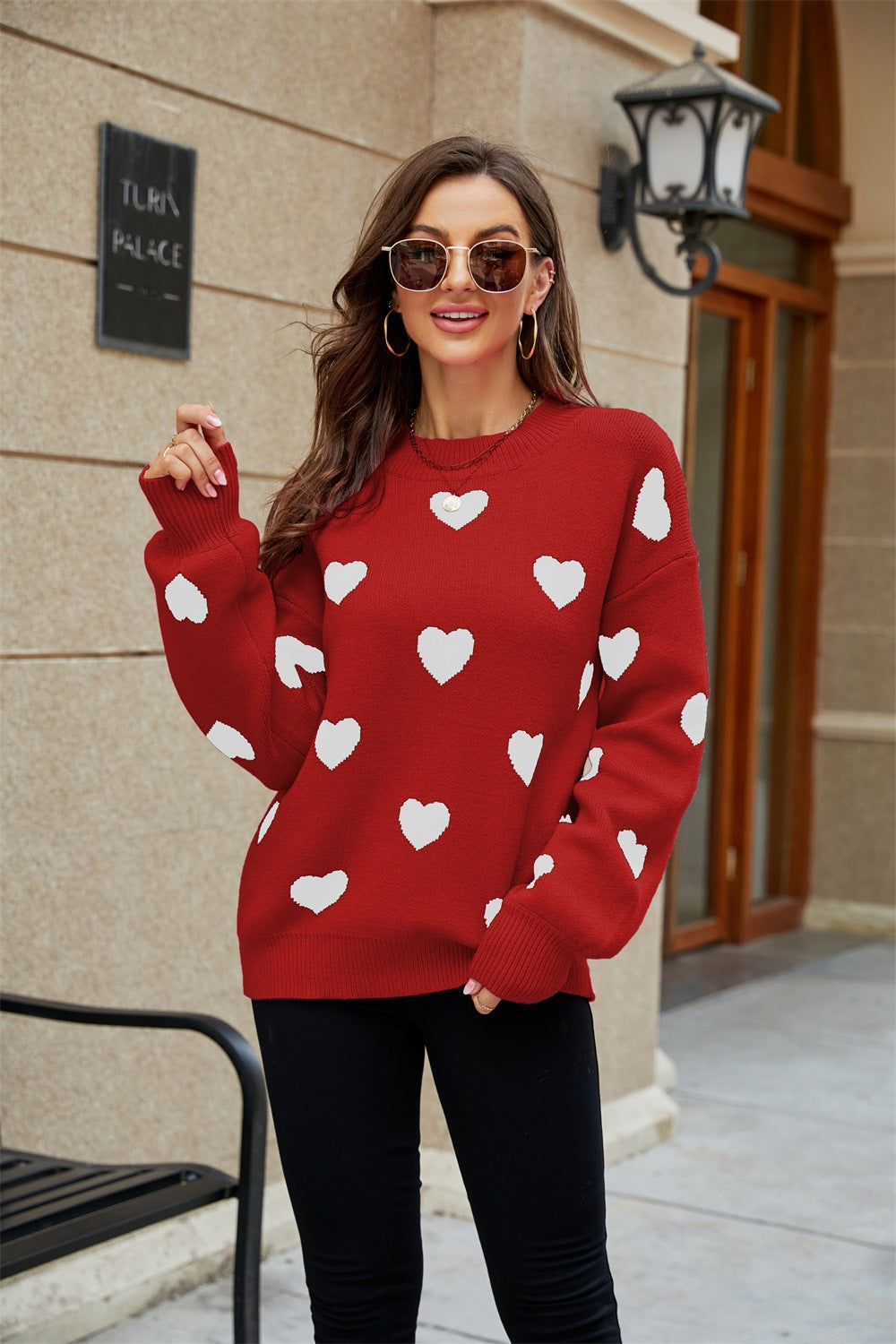 Casual Sweetheart Design Pullover Knitted Sweaters
