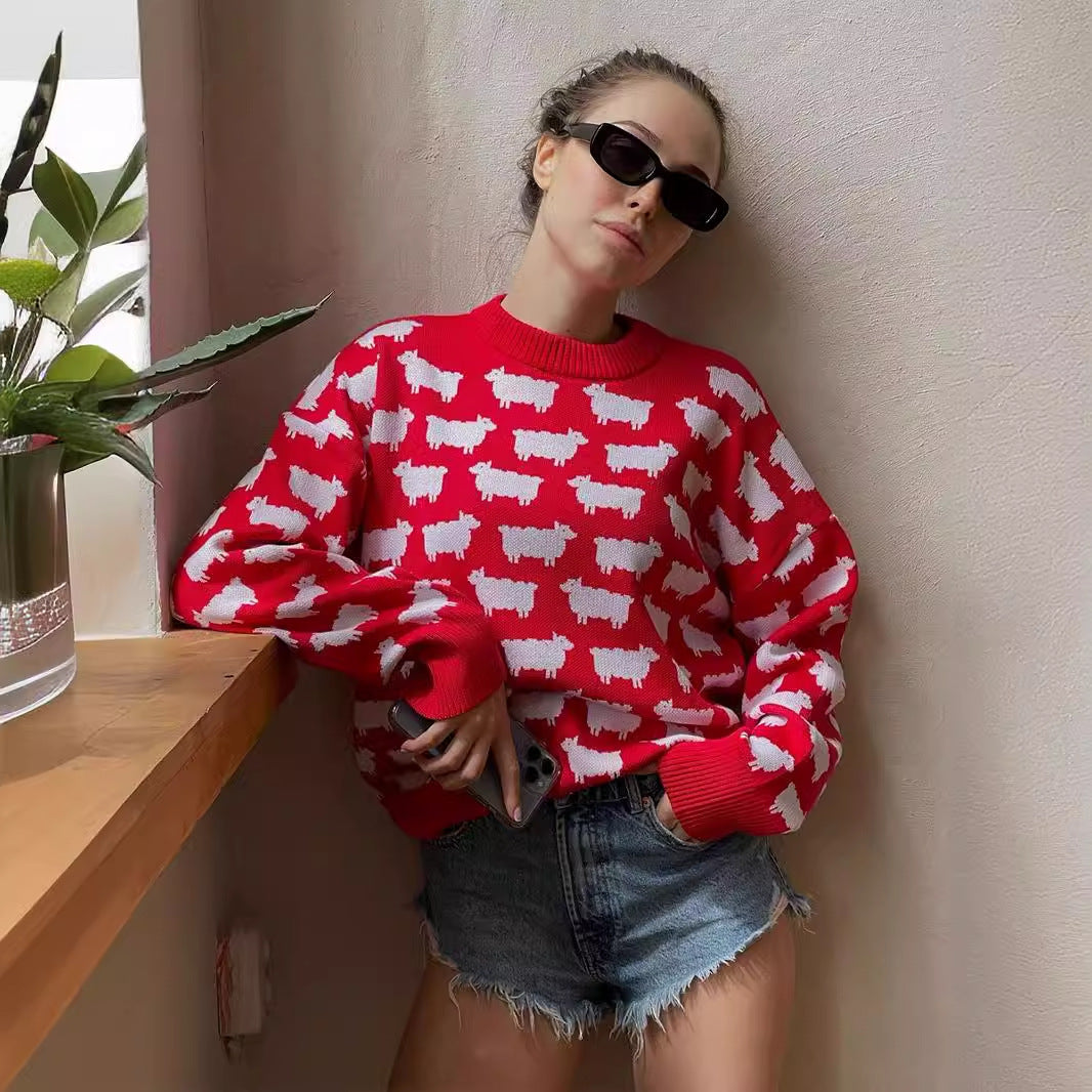 Casual Round Neck Pullover Sweaters