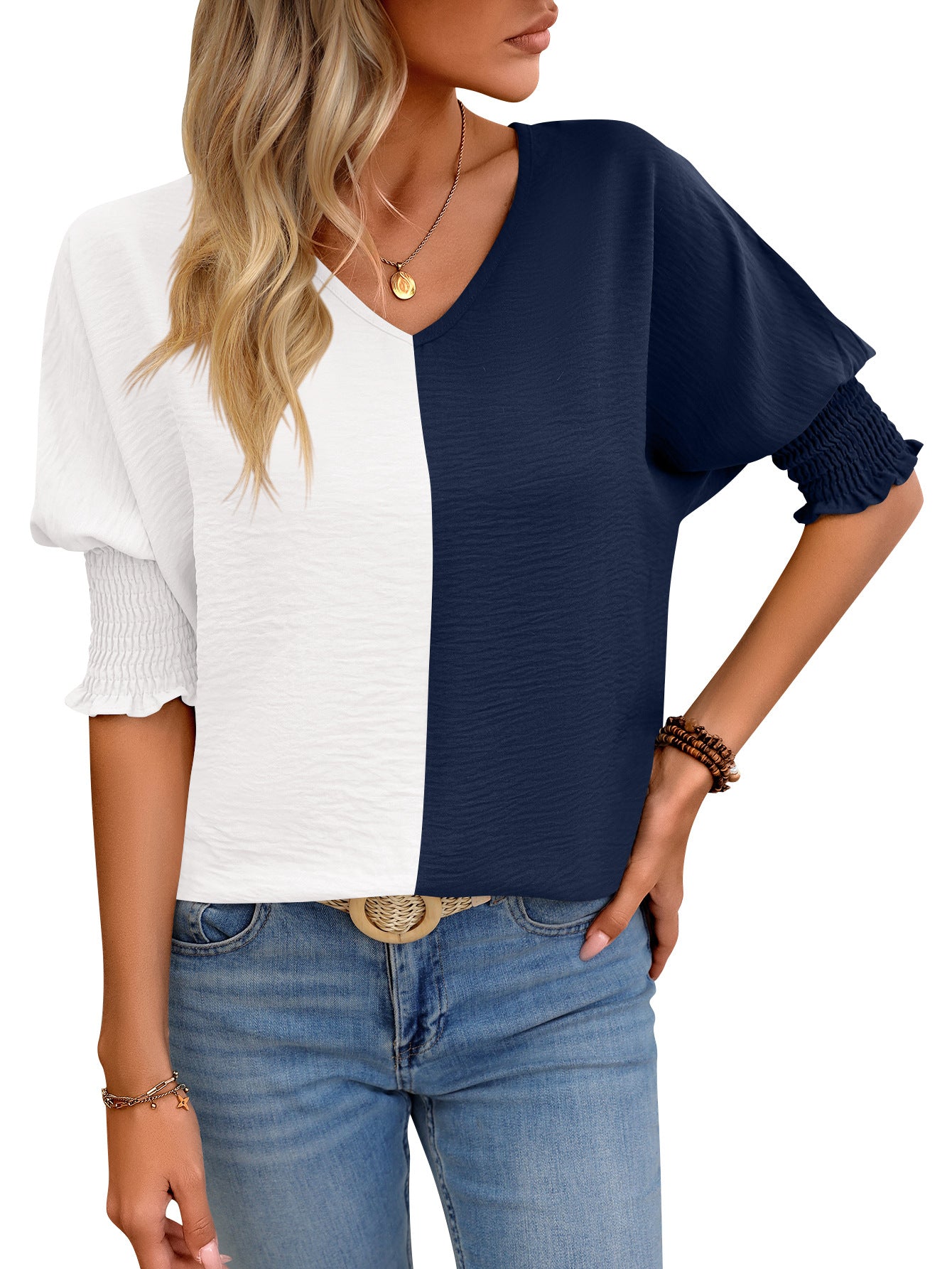 Leisure Summer V Neck Short Sleeves T Shirts