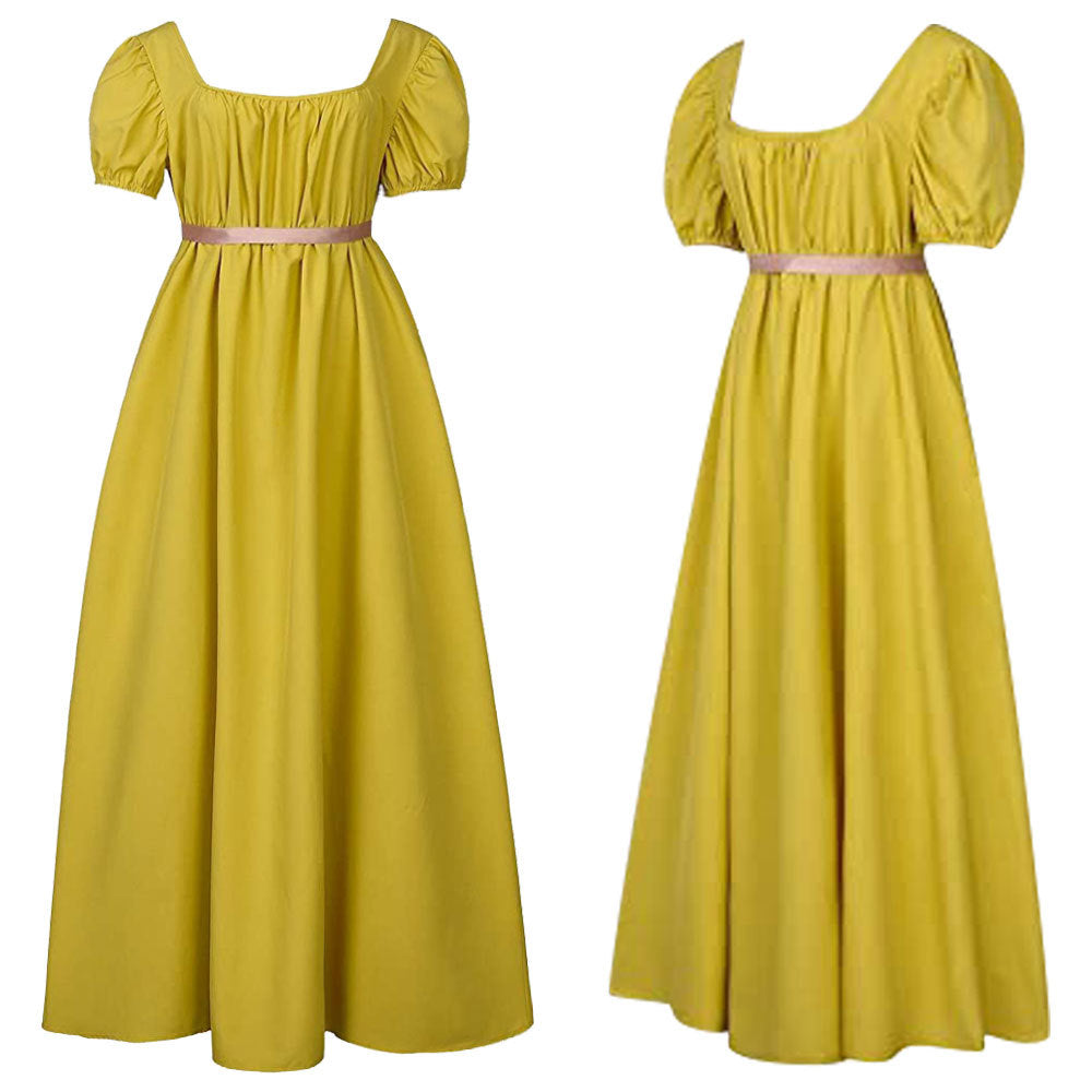 Bridgton Vintage Regency High Waist Victorian Prom Dress 1507