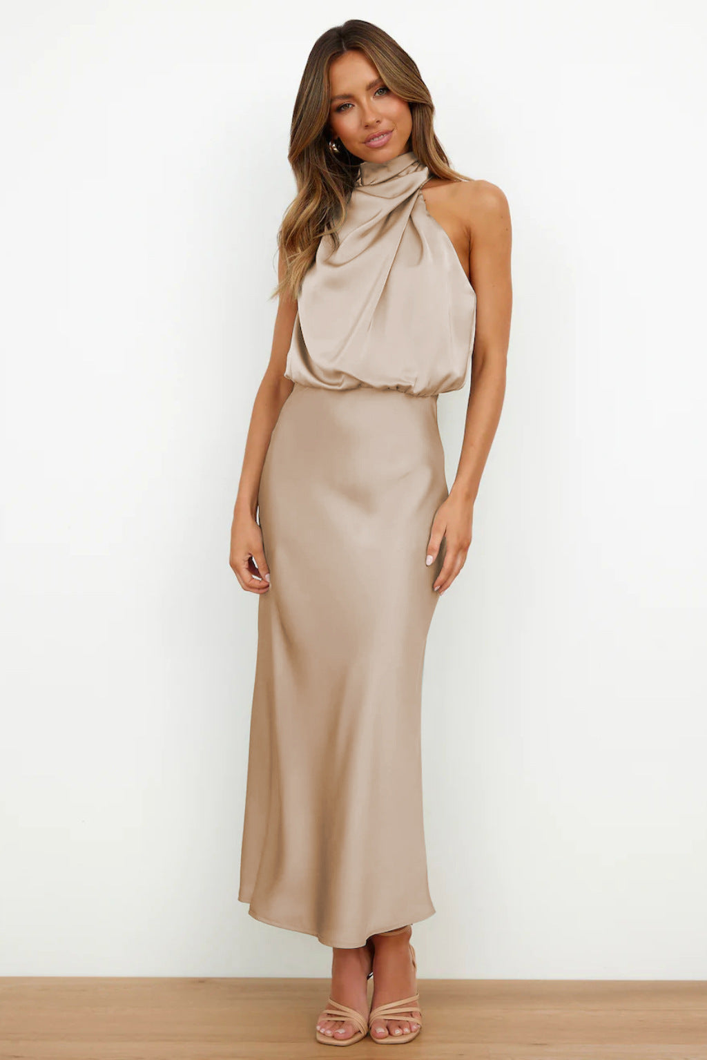 Fashion Stain Sleeveless Evening Dresses