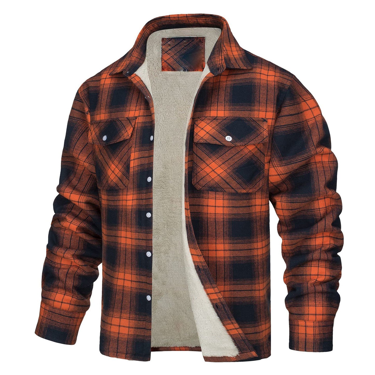 Casual Long Sleeves Thicken Shirts Jackets for Men