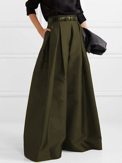 Designed High Waist Long Pants