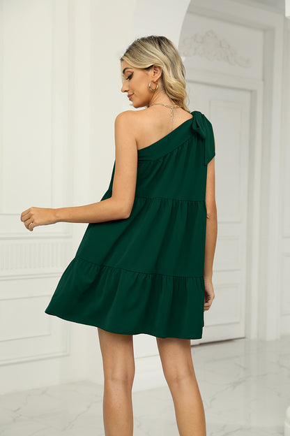 Summer Casual One Shoulder Mini Dresses