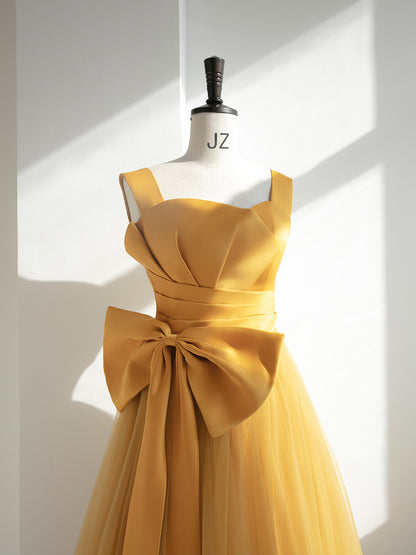 Elegant Long Prom Dresses with Bow