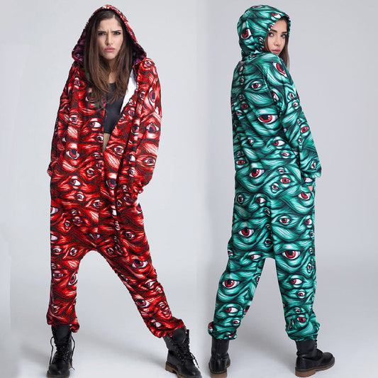Halloween Loose Jumpsuits for Women and Men