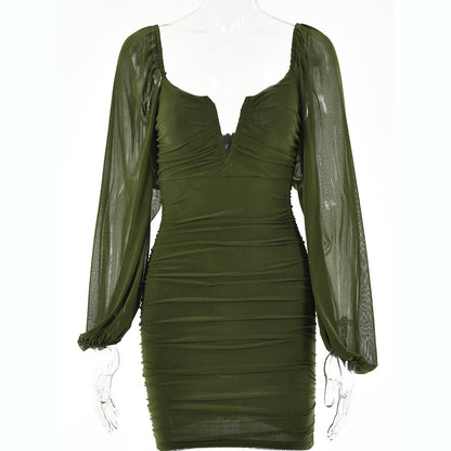 Sexy V Neck Summer Backless Mini Dresses