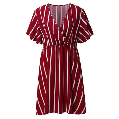 Casual Plus Sizes Boho Short Dresses