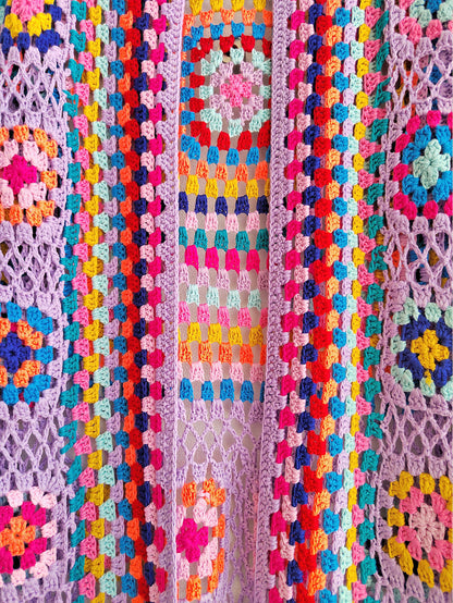 Colorful Crochet Irregular Tassels Coats for Women