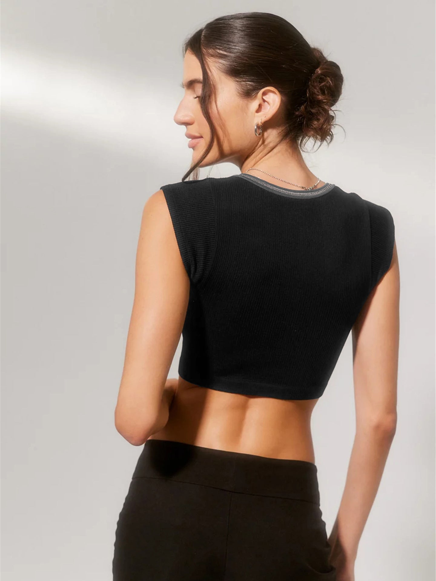 Sexy Designed Midriff Baring Knitted T Shirts
