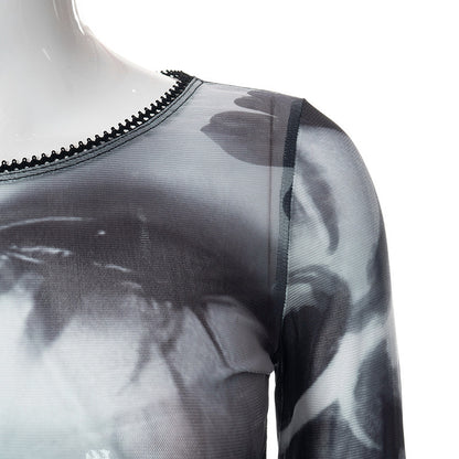 Summer Sexy Trumpet Sleeves Midriff Baring Women Shirts